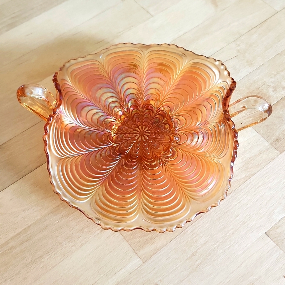 Vintage Early Fenton (1910s) Handled Bon Bon Dish